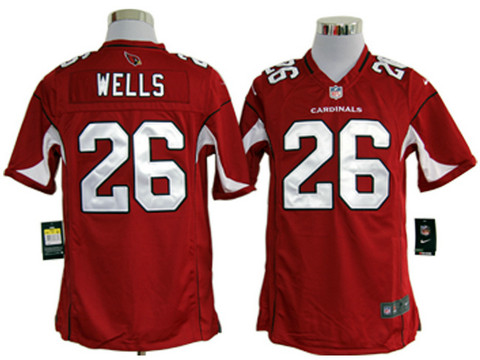 NFL West Arizona Cardinals 26 Chris Wells Men's Red Nike Game Jerseys